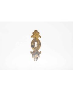 Schild, hoch, patiniert, Kommoden Beschläge, Messing, 11.5 cm, 3.5 cm