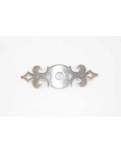 Schild für Griff, mit Ring oder Knopf kombinierbar, Kommoden Beschläge, Eisen, 4.5 cm, 13 cm