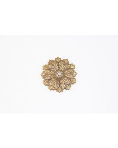 Rosette, rund, patiniert, Beschläge, Messing, 4.5 cm, 4.5 cm