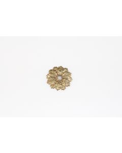 Rosette, rund, patiniert, Beschläge, Messing, 3 cm, 3 cm