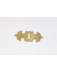 Schild, quer, poliert, Beschläge, Messing, 5 cm, 13 cm