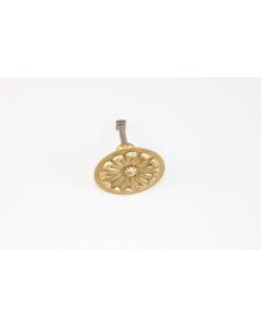 Knopf, rund, poliert, Beschläge, Messing, 5 cm, 5 cm
