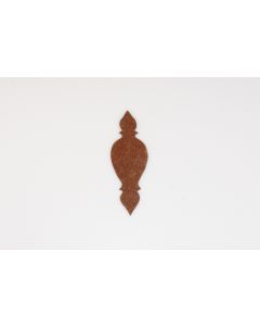 Schild, hoch, rostig, Beschläge, Eisen, 10.5 cm, 3.5 cm