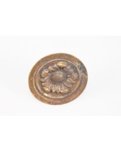 Knopf, rund, patiniert, Beschläge, Messing, 6 cm, 6 cm