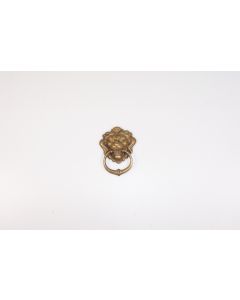 Griff, rund, Löwe, poliert, Beschläge, Messing, 6 cm, 6 cm