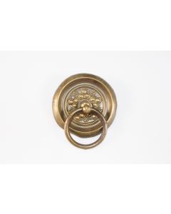 Griff, rund, patiniert, Beschläge, Messing, 7.5 cm, 7.5 cm