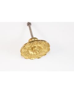 Knopf, rund, poliert, Beschläge, Messing, 5 cm, 5 cm