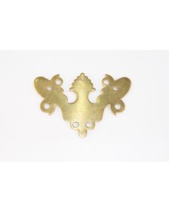 Schild, quer, poliert, Beschläge, Messing, 7 cm, 10.5 cm