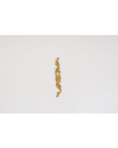 Schild, hoch, poliert, Beschläge, Messing, 11 cm, 1.5 cm