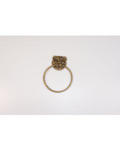 Griff, rund, Löwe, poliert, Beschläge, Messing, 5 cm, 5 cm
