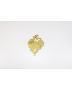 Rosette, hoch, poliert, Beschläge, Messing, 12 cm, 9 cm