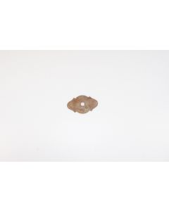 Rosette, quer, rostig, Beschläge, Eisen, 4.5 cm, 7 cm
