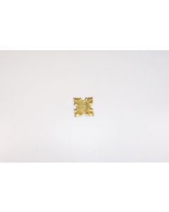 Rosette, viereckig,ziseliert, Beschläge, Messing, 6.5 cm, 6.5 cm