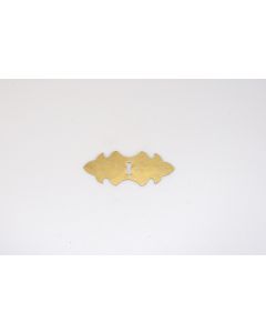 Schild, quer, poliert, Beschläge, Messing, 4 cm, 11 cm