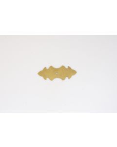 Griffplatte, quer, poliert, Beschläge, Messing, 4.5 cm, 11 cm