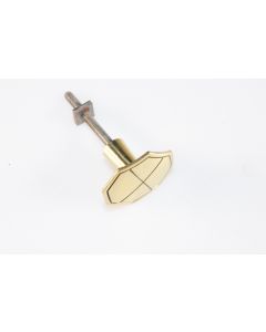 Knopf, eckig, poliert, Beschläge, Messing, 3.5 cm, 3 cm
