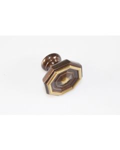 Knopf, eckig, patiniert, Beschläge, Messing, 3.5 cm, 3.5 cm