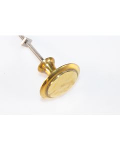Knopf, rund, poliert, Beschläge, Messing, 4 cm, 4 cm