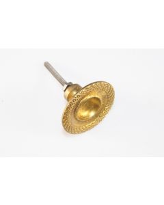Knopf, rund, poliert, Beschläge, Messing, 4 cm, 4 cm