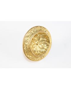 Knopf, rund, poliert, Beschläge, Messing, 5 cm, 5 cm