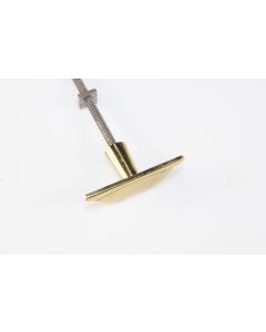Knopf, quer, poliert, Beschläge, Messing, 1.5 cm, 4.5 cm