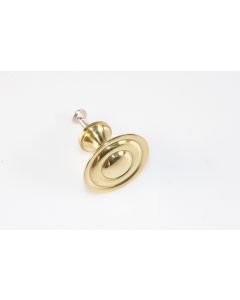 Knopf, rund, poliert, Beschläge, Messing, 3 cm, 3 cm