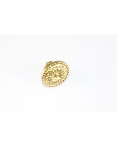 Knopf, rund, poliert, Beschläge, Messing, 2.5 cm, 2.5 cm