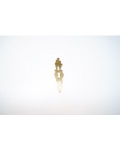 Schild, hoch, poliert, Beschläge, Messing, 9.5 cm, 2.5 cm