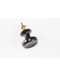 Knopf, rund, schwarz, Beschläge, Kunststoff, 2.5 cm, 2.5 cm