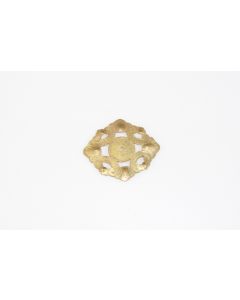Rosette, quer, poliert, Beschläge, Messing, 5 cm, 6 cm