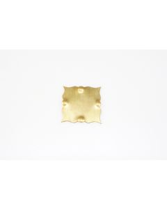 Rosette, viereckig, poliert, Beschläge, Messing, 5 cm, 5 cm