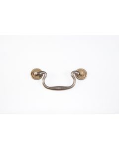 Griff, quer, patiniert, Beschläge, Messing, 4 cm, 9.5 cm