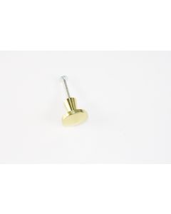 Knopf, rund, poliert, Beschläge, Messing, 2.5 cm, 2.5 cm