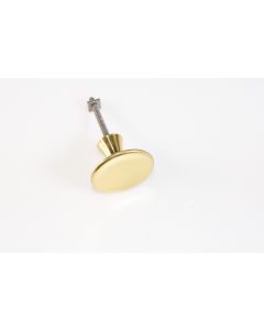 Knopf, rund, poliert, Beschläge, Messing, 4 cm, 4 cm