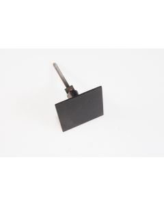 Knopf, viereckig, schwarz, Beschläge, Eisen, 4.5 cm, 4.5 cm