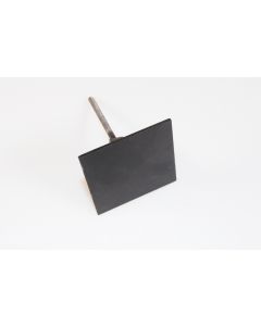Knopf, viereckig, schwarz, Beschläge, Eisen, 5.5 cm, 5.5 cm