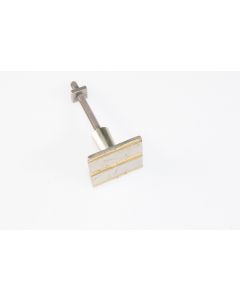 Knopf, viereckig, Beschläge, Nickel, 3 cm, 3 cm