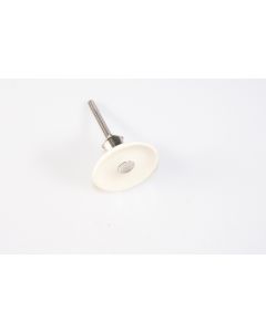 Knopf, rund, weiss, Beschläge, Kunststoff, 4 cm, 4 cm
