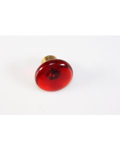 Knopf, rund, rot, Beschläge, Glas, 4 cm, 4 cm
