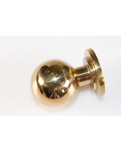 Knopf, rund, poliert, Beschläge, Messing, 4 cm, 4 cm