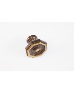 Knopf, eckig, patiniert, Beschläge, Messing, 3.5 cm, 3.5 cm