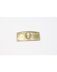 Schild, quer, poliert, Beschläge, Messing, 3 cm, 6 cm