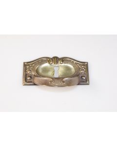 Schild mit Griff, quer, poliert, Beschläge, Messing, 4 cm, 8.5 cm