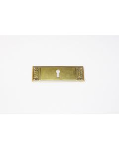 Schild, quer, poliert, Beschläge, Messing, 3 cm, 9.5 cm