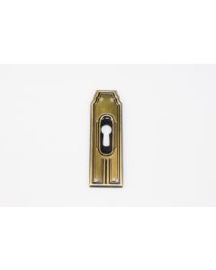 Schild, hoch, poliert, Beschläge, Messing, 7.5 cm, 2.5 cm