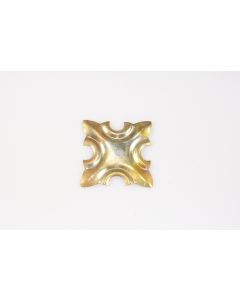Rosette, viereckig, poliert, Beschläge, Messing, 5 cm, 5 cm