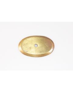 Rosette, quer, poliert, Beschläge, Messing, 4 cm, 6.5 cm
