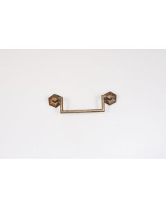 Griff, patiniert, Beschläge, Messing, 3 cm, 10.5 cm