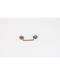 Griff, patiniert, Beschläge, Messing, 2.5 cm, 7.5 cm