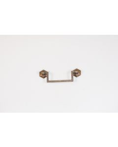 Griff, patiniert, Beschläge, Messing, 3 cm, 9 cm